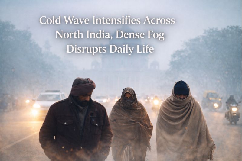 Cold wave and dense fog affect North India as temperatures drop