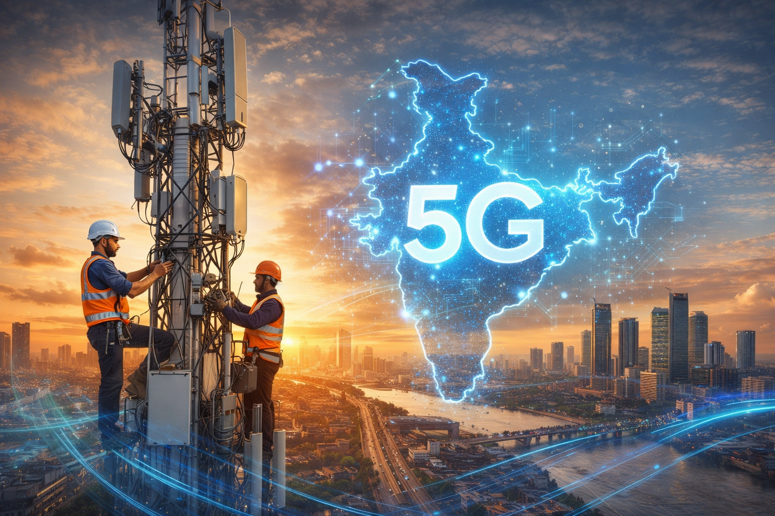 5G telecom infrastructure expansion in India supporting next-generation digital connectivity