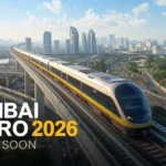 Mumbai metro construction and coastal road infrastructure highlighting urban development in West India