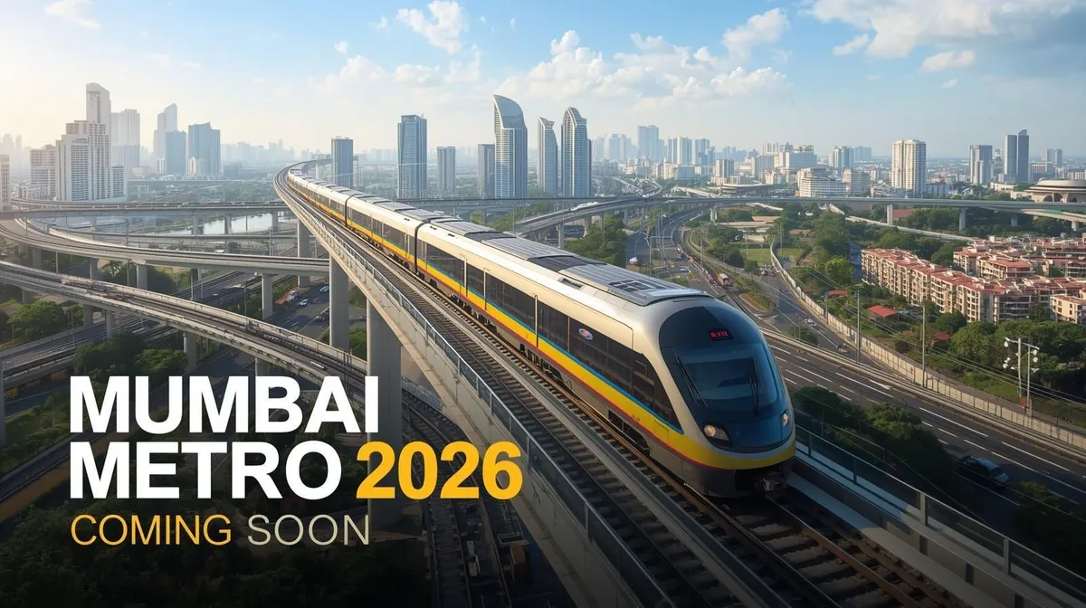 Mumbai metro construction and coastal road infrastructure highlighting urban development in West India