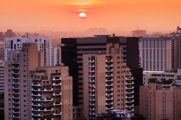 Delhi skyline as BJP government marks one year in office