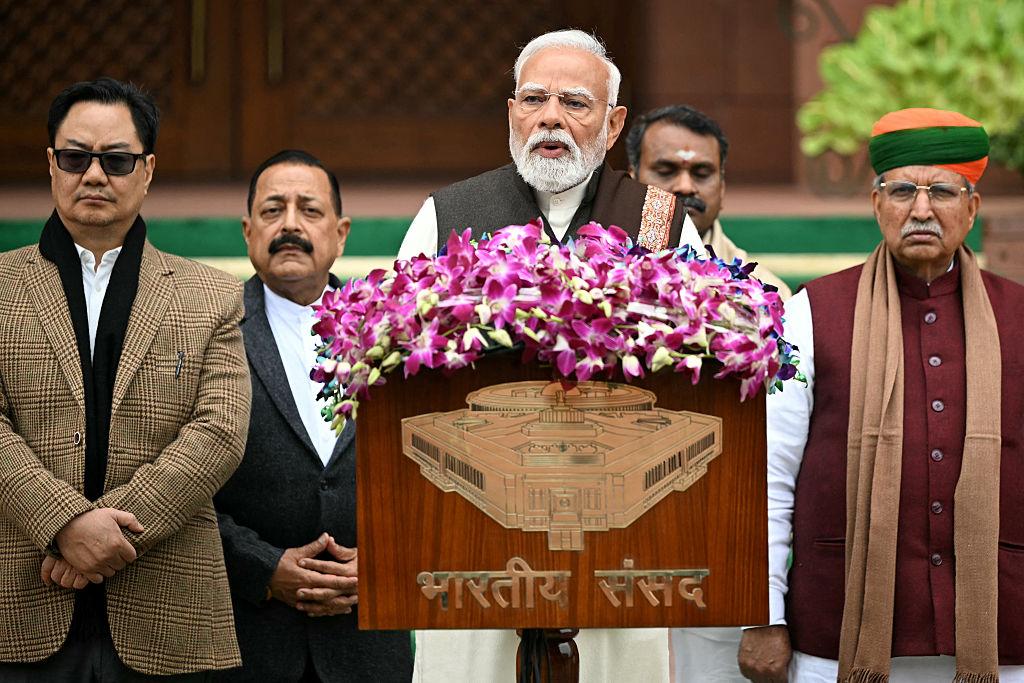 Indian Parliament and economic growth concept representing India’s national development momentum in 2026