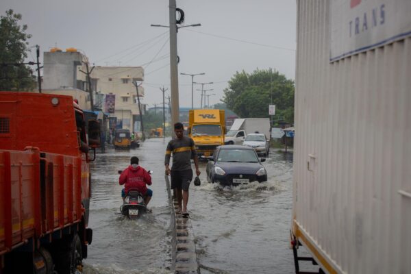 Heavy monsoon rainfall affecting urban areas in South India
