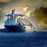 Cargo ship navigating through Red Sea amid global trade disruption