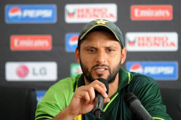 Shahid Afridi and Shadab Khan during Pakistan cricket discussions amid rivalry debate
