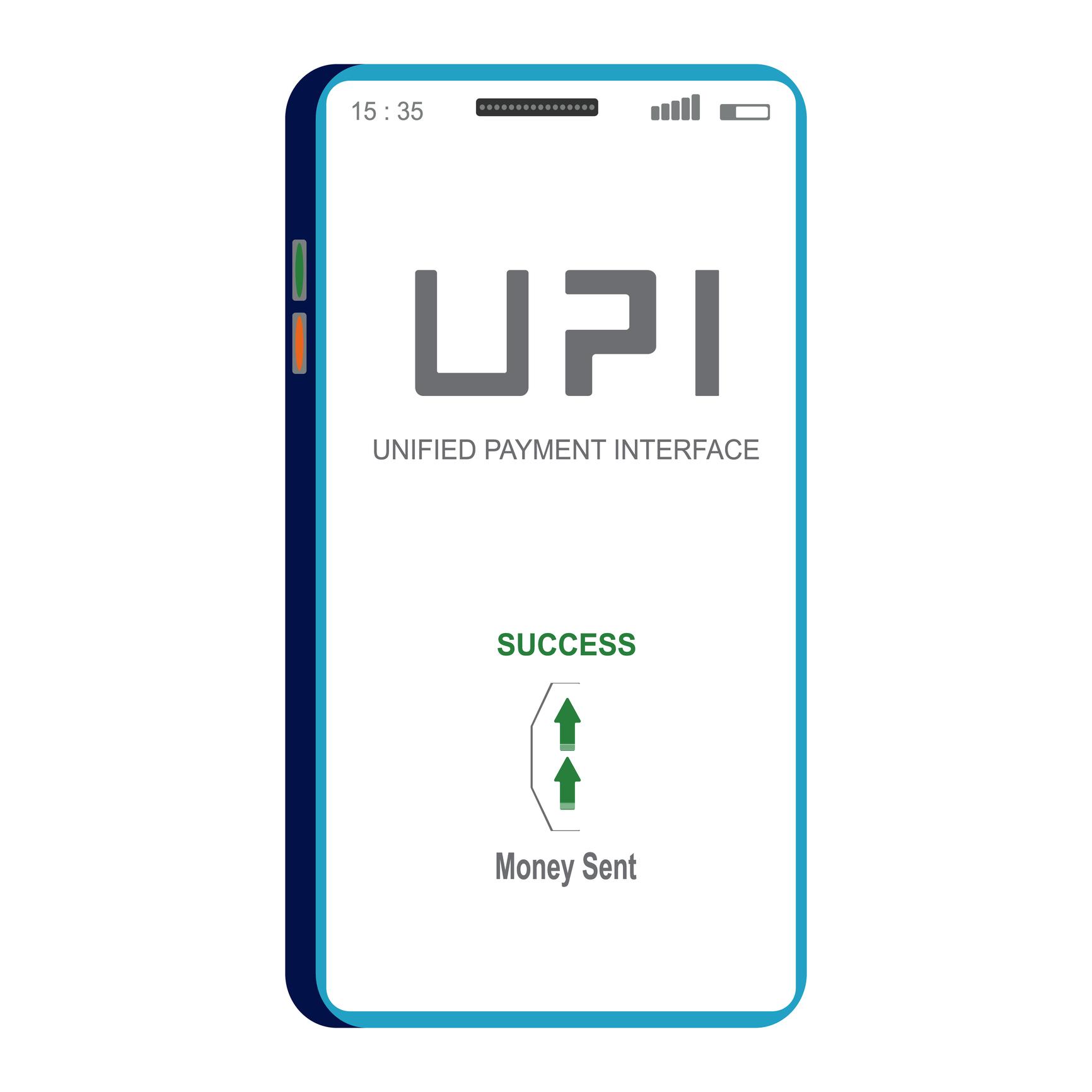 Indian customer making a digital payment using UPI on a smartphone.