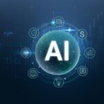 Concept illustration of artificial intelligence networks connecting across the globe.