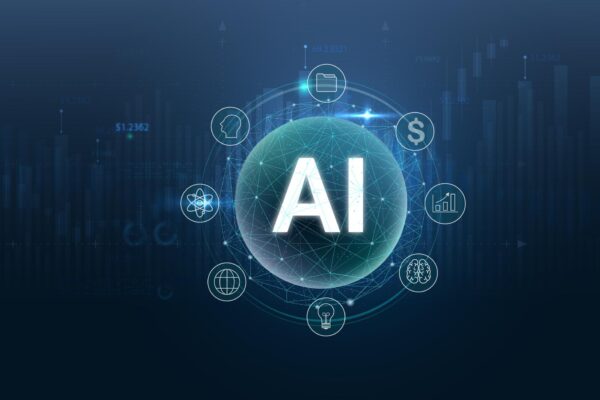 Concept illustration of artificial intelligence networks connecting across the globe.