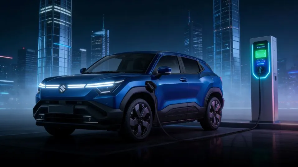 Electric vehicle charging at a modern station in India