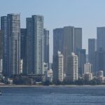 India economic growth skyline representing rising GDP and financial expansion