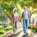 Healthy aging concept showing extended human lifespan beyond 100 years