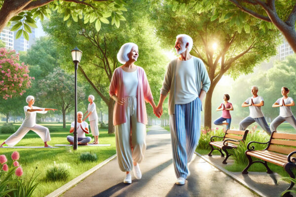 Healthy aging concept showing extended human lifespan beyond 100 years