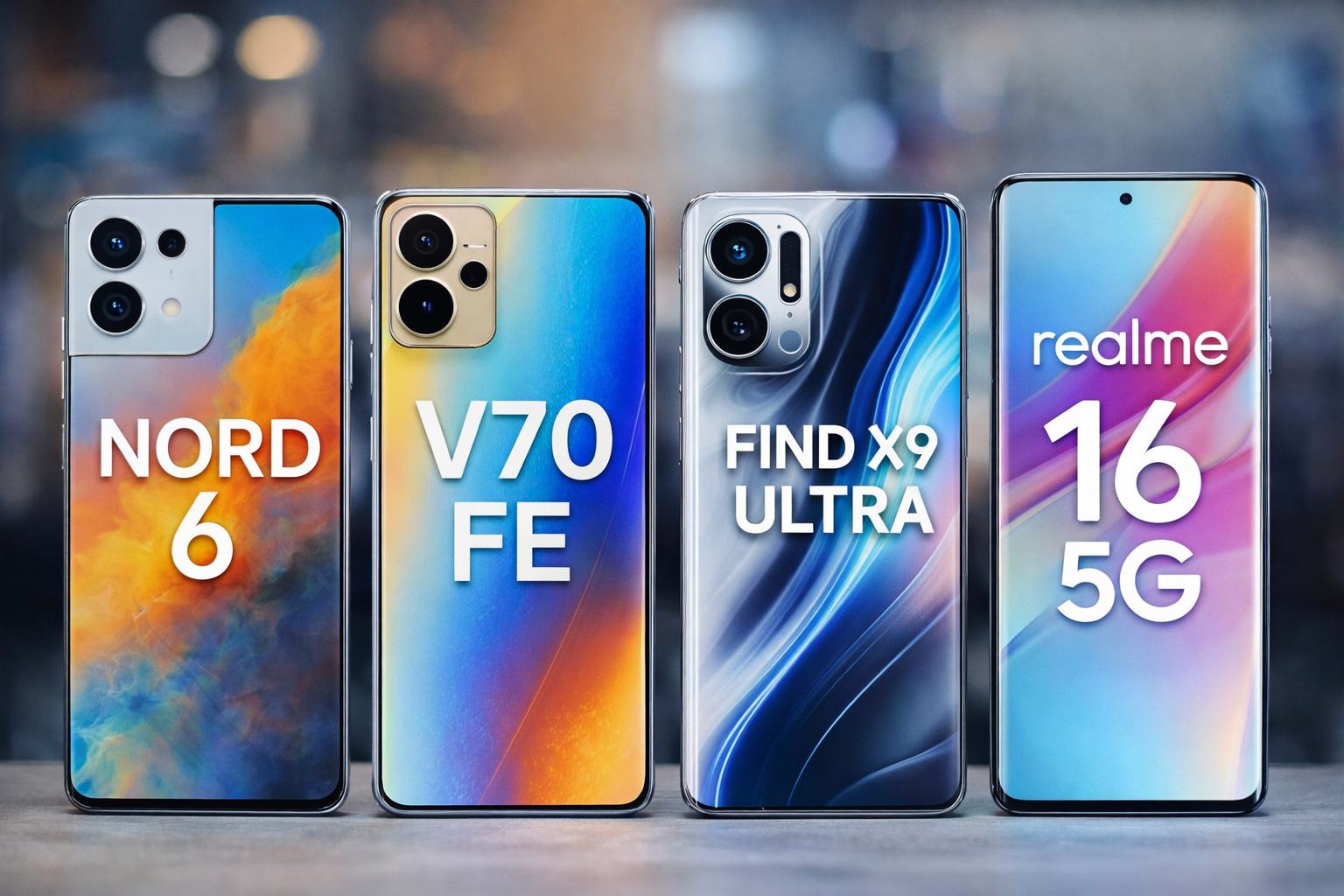 Latest smartphones displayed showing upcoming device launches in 2026