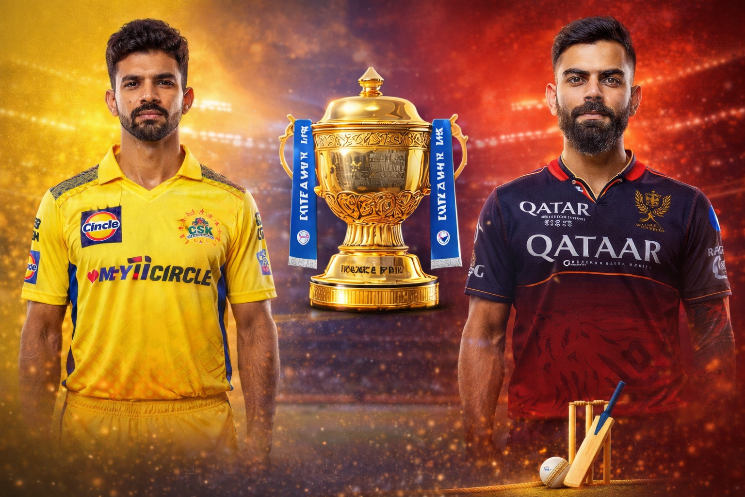 IPL cricket match in a packed stadium showcasing high-intensity gameplay and crowd excitement