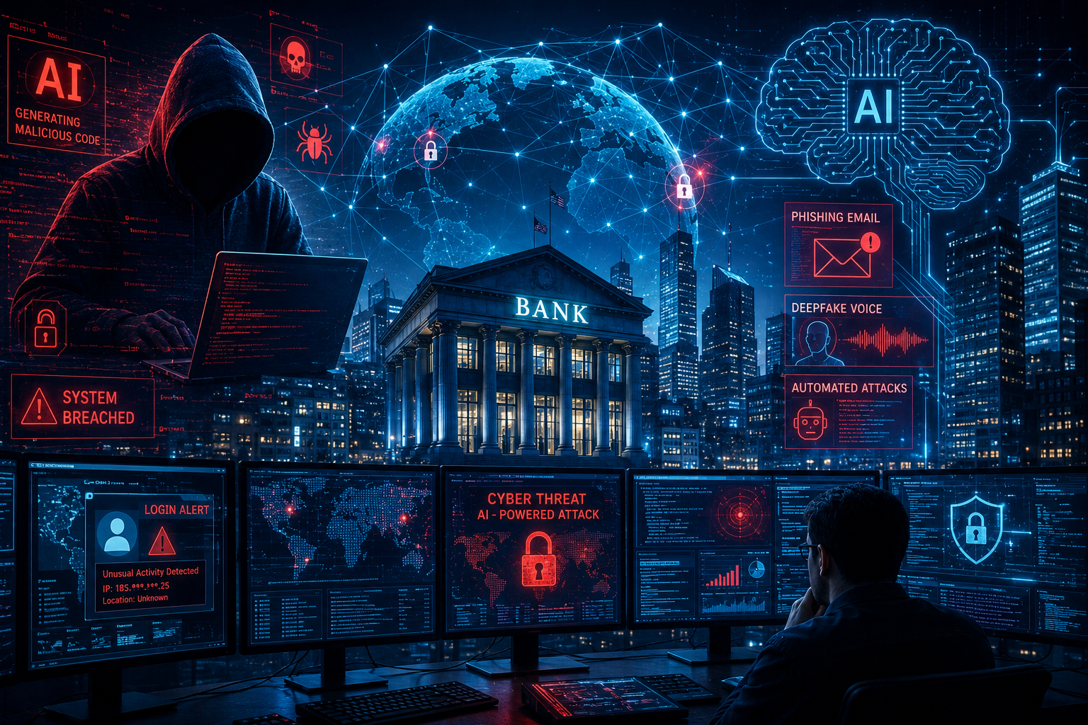 AI powered cyberattack risk on banks and global technology infrastructure