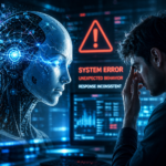 futuristic artificial intelligence system with glowing neural network patterns