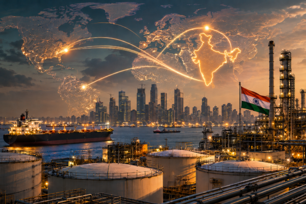 India energy security oil imports global sanctions and fuel strategy concept