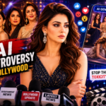 Bollywood AI image controversy showing digital media screens and celebrity culture debate