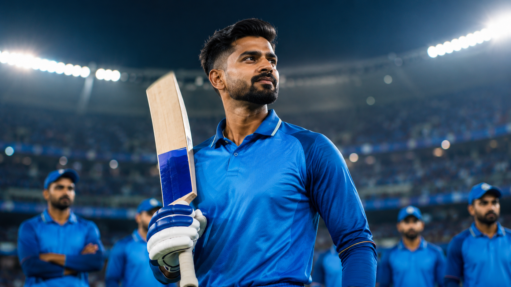 Indian cricket captain standing confidently in stadium after T20 leadership change