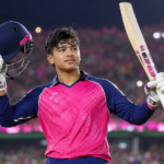 Young Indian cricket prodigy standing in a stadium after earning India call-up