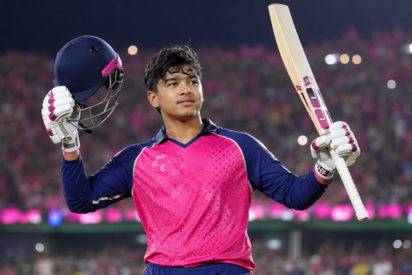 Young Indian cricket prodigy standing in a stadium after earning India call-up